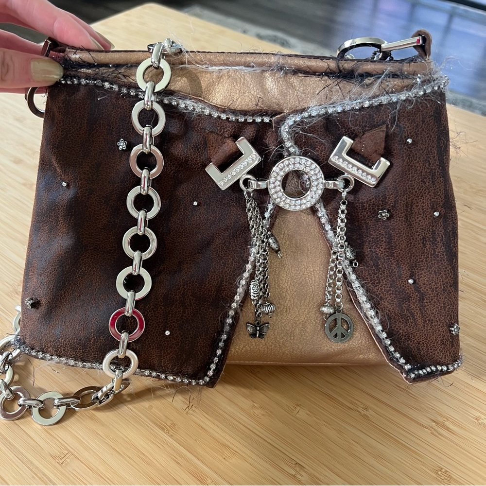 Mary Frances Mini Crossbody Bag with Charms and Rhinestones